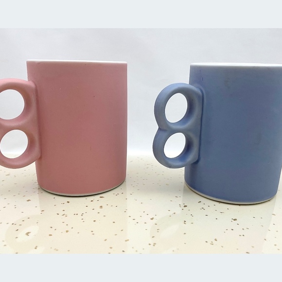 vintage Japan mugs, mcm coffee cups, abstract art mugs, his and hers - Picture 5 of 10